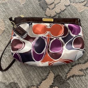 Coach multicolored wristlet